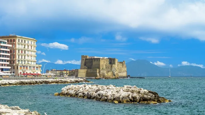 Framed Print : Europe, Italy, Campania. The ancient port of Naples with the castel dell'ovo Framed Print : Europe, Italy, Campania. The ancient port of Naples with the castel dell'ovo