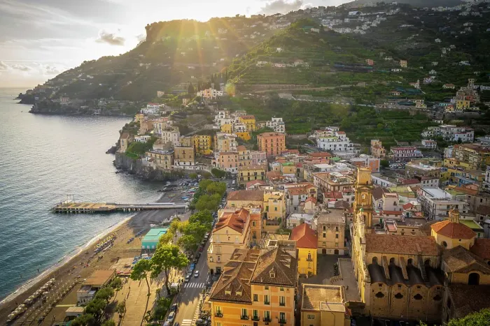 Framed Print : europe, Italy, Campania. Minori, the little town on the Amalfi coast Framed Print : europe, Italy, Campania. Minori, the little town on the Amalfi coast