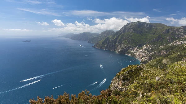 Europe, Italy, Campania. the view from the Gods path towards Positano