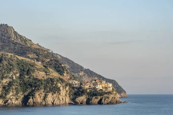 Framed Print : europe, Italy, Cinque Terre. view to Manarola