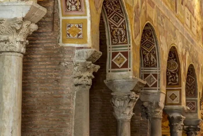 Framed Print : Europe, Italy, Emilia-Romagna. Inside the abbazia di Pomposa Framed Print : Europe, Italy, Emilia-Romagna. Inside the abbazia di Pomposa