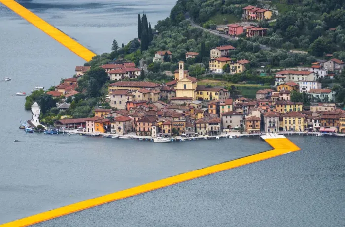 Framed Print : Europe, Italy, The Floating Piers in Iseo lake, province of Brescia Framed Print : Europe, Italy, The Floating Piers in Iseo lake, province of Brescia
