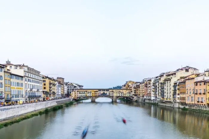 Framed Print : Europe, Italy, florence. The old bridge at twilight Framed Print : Europe, Italy, florence. The old bridge at twilight