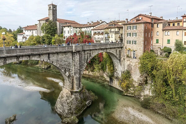 Europe, Italy, Friuli-Venezia-Giulia. The Devils Bridge of Cividale dei Friuli
