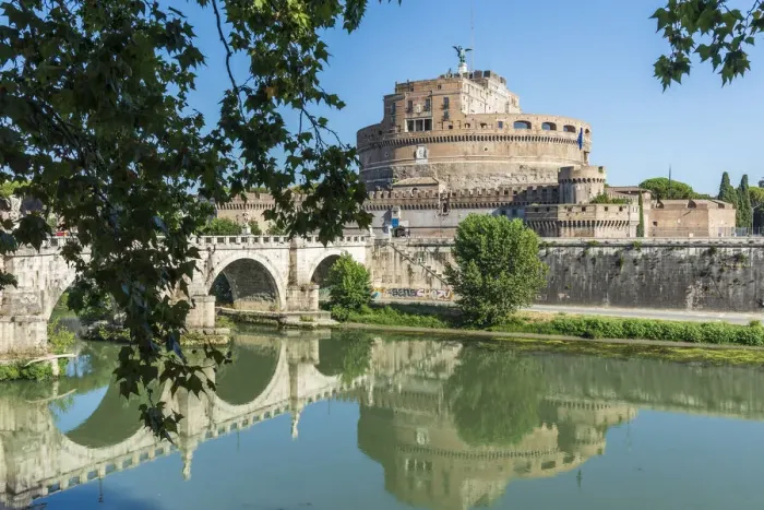 Framed Print : europe, Italy, Latium. Rome, view over the river Tiber towards the Castel Sant Angelo Framed Print : europe, Italy, Latium. Rome, view over the river Tiber towards the Castel Sant Angelo