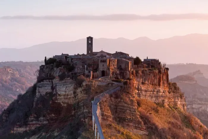 Framed Print : Europe, Italy, Lazio, Viterbo district. Civita of Bagnoregio at dawn Framed Print : Europe, Italy, Lazio, Viterbo district. Civita of Bagnoregio at dawn