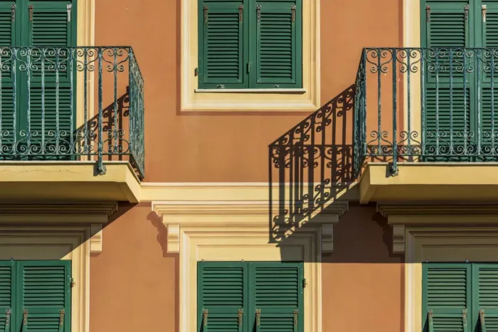 Framed Print : Europe, Italy, Liguria, Bonassola. A typical ligurian house facade