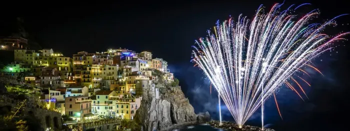 Framed Print : Europe, Italy, Liguria. Fireworks in Manarola for San Lorenzo Framed Print : Europe, Italy, Liguria. Fireworks in Manarola for San Lorenzo