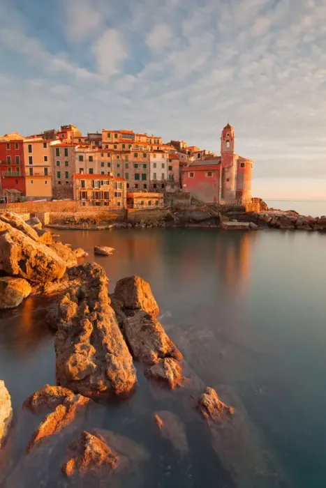 Framed Print : Europe, Italy, Liguria, La Spezia district. Tellaro at sunset Framed Print : Europe, Italy, Liguria, La Spezia district. Tellaro at sunset