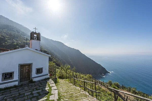 europe, Italy, Liguria. the little church of the guardian angels near to Fossola in