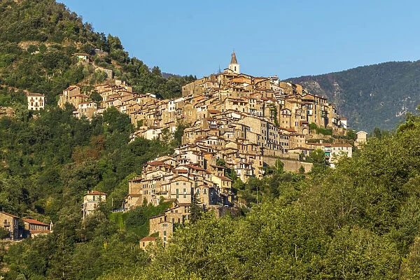 Europe, Italy, Liguria. View of Apricale