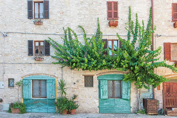 europe, Italy, The Marches. A beautifully decorated house in Torre di Palme near Fermo