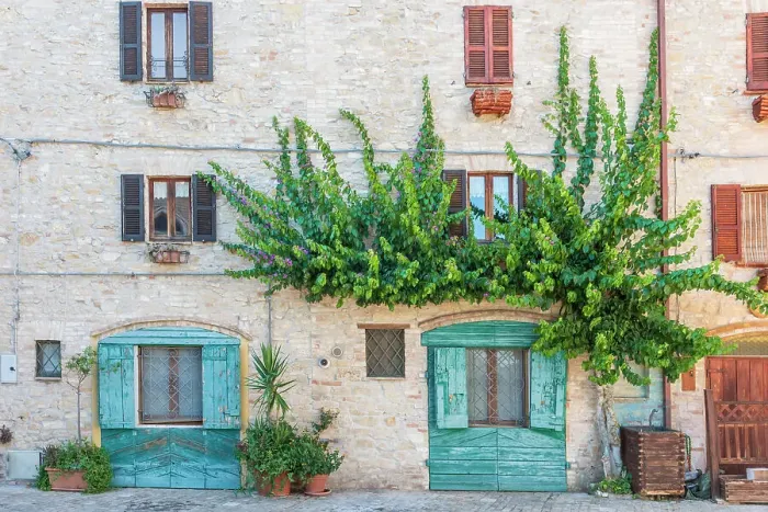 Framed Print : europe, Italy, The Marches. A beautifully decorated house in Torre di Palme near Fermo