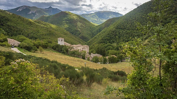 Europe, Italy, Marches. The monastery of Fonte Avellana in the Apennines