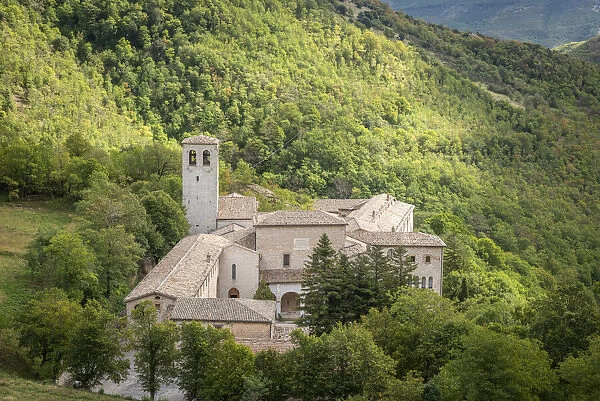 Europe, Italy, Marches. The monastery of Fonte Avellana in the Apennines