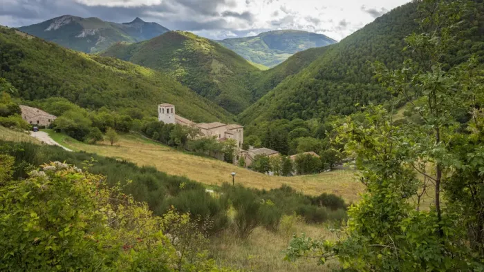 Framed Print : Europe, Italy, Marches. The monastery of Fonte Avellana in the Apennines Framed Print : Europe, Italy, Marches. The monastery of Fonte Avellana in the Apennines