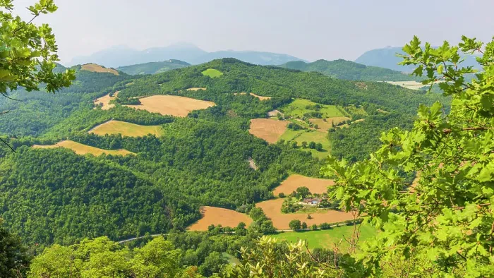 Framed Print : europe, Italy, The Marches. Rural landscape in the area near to Furlo Framed Print : europe, Italy, The Marches. Rural landscape in the area near to Furlo