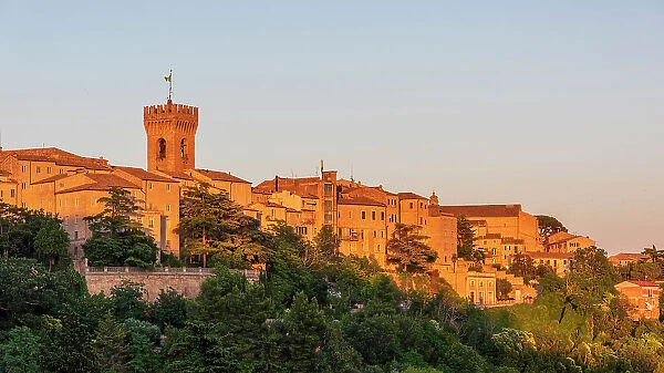 europe, Italy, The Marches. The sunset in Recanati
