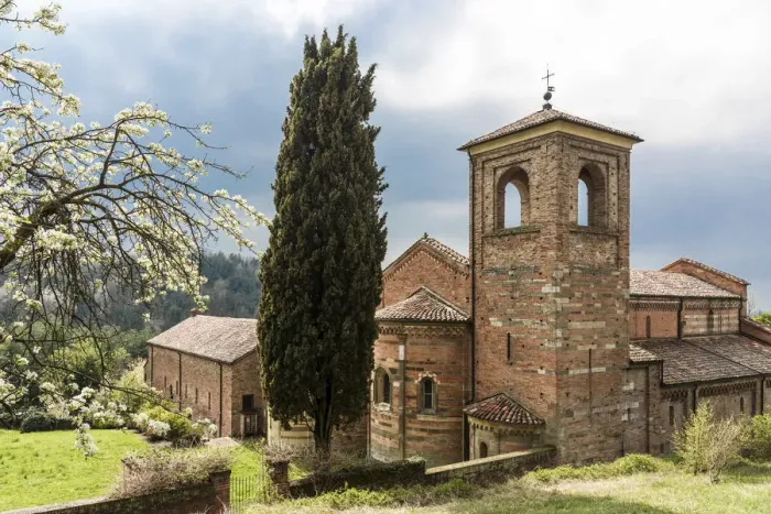 Framed Print : Europe, Italy, Piedmont. The abbey of Vezzolano in spring time Framed Print : Europe, Italy, Piedmont. The abbey of Vezzolano in spring time