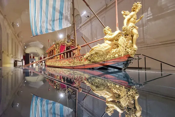 Framed Print : Europe, Italy, Piedmont, Turin. Royal Palace of Venaria. UNESCO site. Bucintoro'. Savoy royal ship