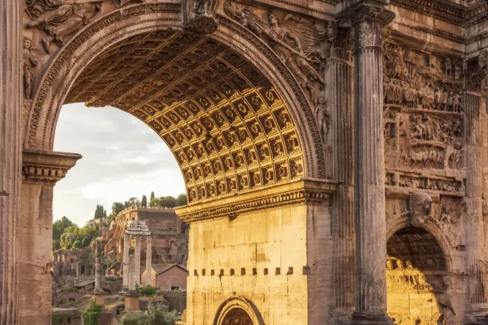 Framed Print : Europe, Italy, Rome. The arch of Septimus Severus in the Forum Romanum at sunrise Framed Print : Europe, Italy, Rome. The arch of Septimus Severus in the Forum Romanum at sunrise