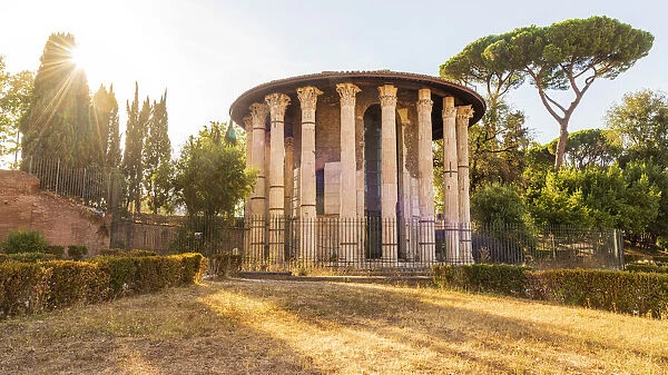 europe, Italy, Rome. The temple of Hercules Victor on the Forum Boarium