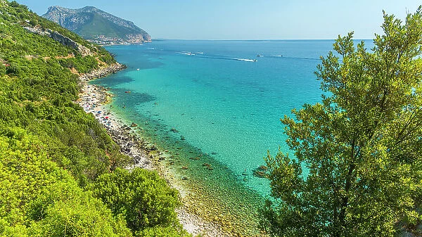 Europe, Italy, Sardinia. The beach of Cala Fuili