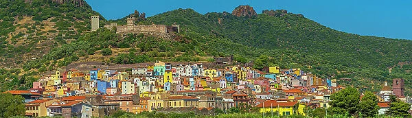 europe, Italy, Sardinia. Bosa, a view of the town