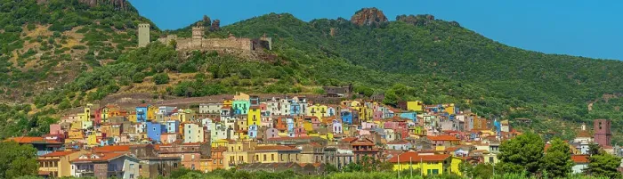 Framed Print : europe, Italy, Sardinia. Bosa, a view of the town Framed Print : europe, Italy, Sardinia. Bosa, a view of the town