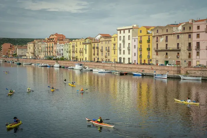 Framed Print : Europe, Italy, Sardinia. Some people exploring the river Temo in Bosa by Kayak Framed Print : Europe, Italy, Sardinia. Some people exploring the river Temo in Bosa by Kayak