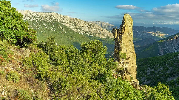 Europe, Italy, Sardinia. Rock Formation in the area of the Supramonte