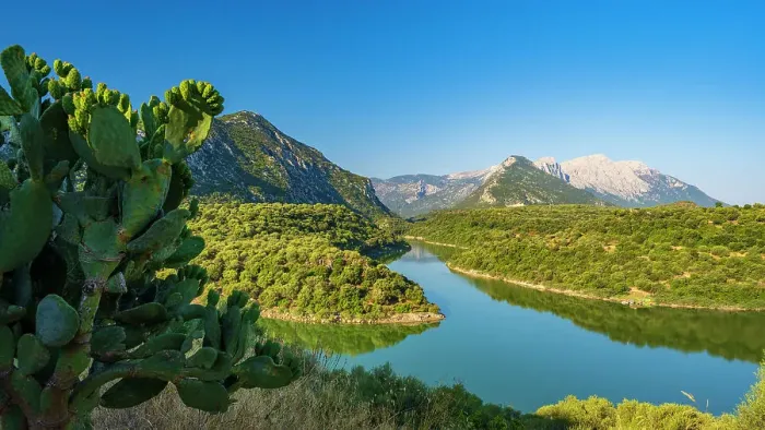 Framed Print : Europe, Italy, Sardinia. The view over the Lago del Cedrino Framed Print : Europe, Italy, Sardinia. The view over the Lago del Cedrino