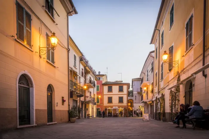 Framed Print : Europe, Italy, Sarzana. a Piazza in the towncentre Framed Print : Europe, Italy, Sarzana. a Piazza in the towncentre