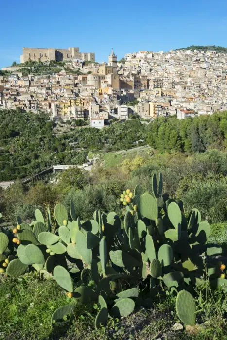 Framed Print : Europe, Italy, Sicily, Caccamo Town