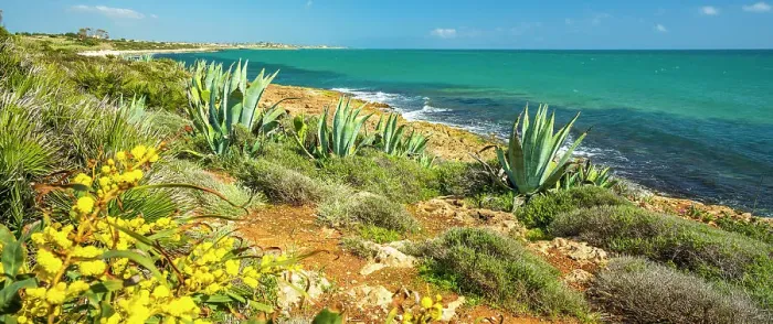 Framed Print : Europe, Italy, Sicily, on a hiking path between Sampieri and Cava d'Aliga on the sea Framed Print : Europe, Italy, Sicily, on a hiking path between Sampieri and Cava d'Aliga on the sea
