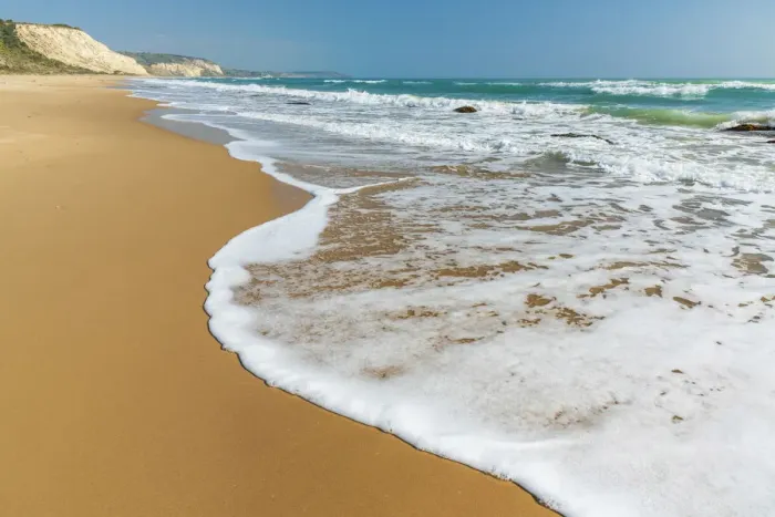 Framed Print : Europe, Italy, Sicily. The Nature Reserve of Torre Salsa with its sandy beach Framed Print : Europe, Italy, Sicily. The Nature Reserve of Torre Salsa with its sandy beach