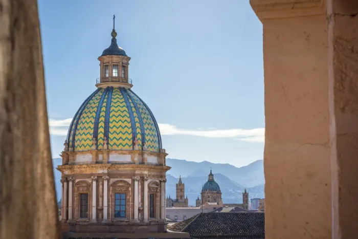 Framed Print : europe, Italy, Sicily. Palermo, Santa Caterina and cathedral Framed Print : europe, Italy, Sicily. Palermo, Santa Caterina and cathedral