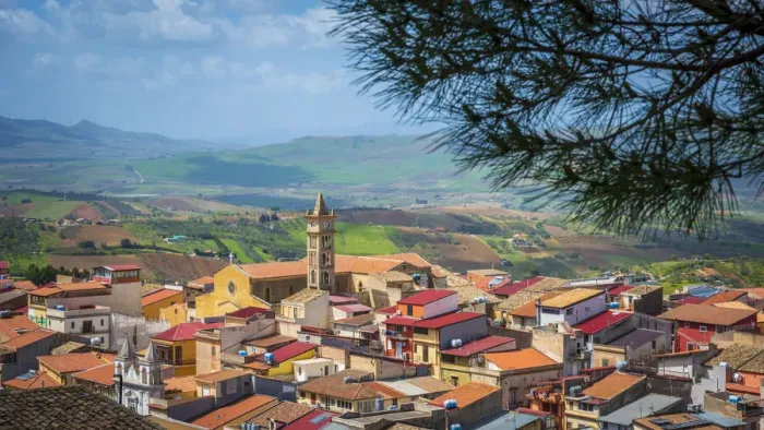 Framed Print : europe, Italy, Sicily. the small town of San Giuseppe Jato