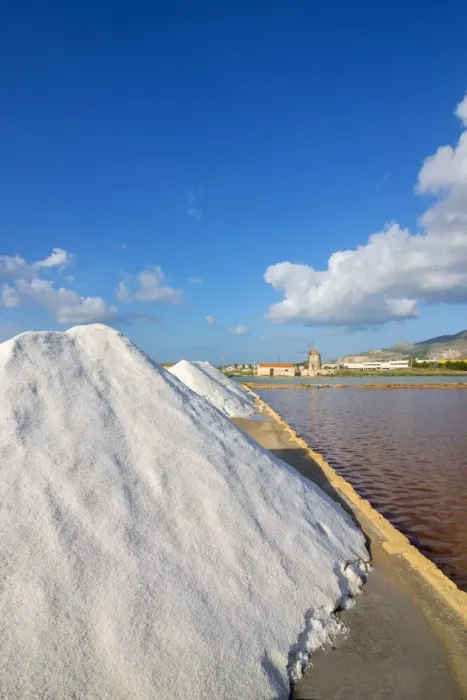 Framed Print : Europe, Italy, Sicily, Trapani, Trapani salt pans