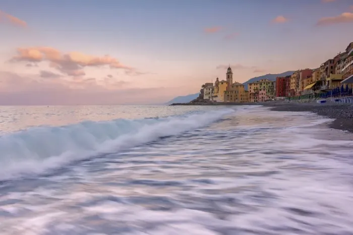 Framed Print : Europe, Italy, sunrise in Camogli, province of Genova, Liguria Framed Print : Europe, Italy, sunrise in Camogli, province of Genova, Liguria