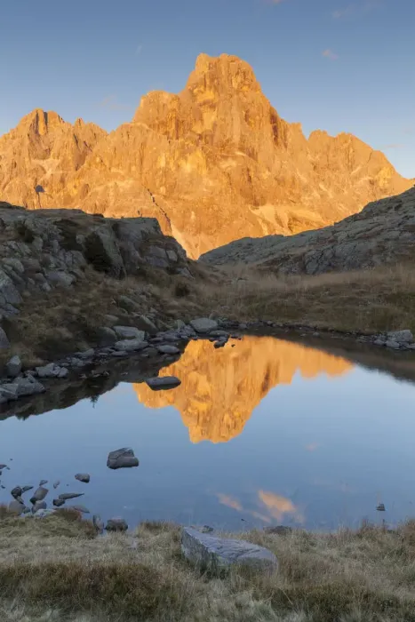 Framed Print : Europe, Italy, Trentino, Rolle pass. Cimon della Pala reflected in the lakes of Cavallazza Framed Print : Europe, Italy, Trentino, Rolle pass. Cimon della Pala reflected in the lakes of Cavallazza
