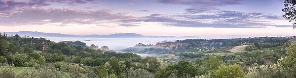 Europe, Italy, Tuscany, Arezzo. Panoramic view towards the Balze seen from Piantravigne