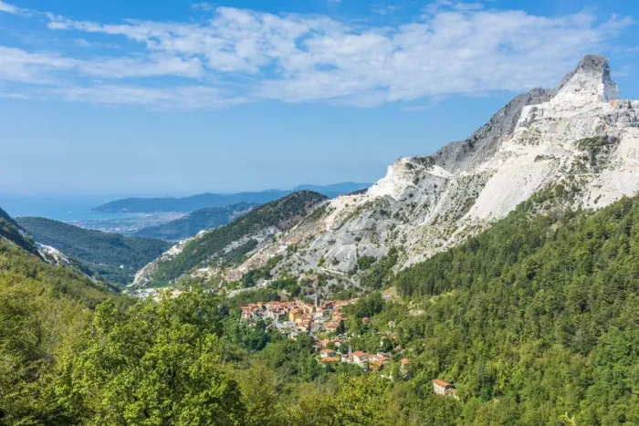 Framed Print : Europe, Italy, Tuscany. Colonnata and the marble quarries above Carrara Framed Print : Europe, Italy, Tuscany. Colonnata and the marble quarries above Carrara