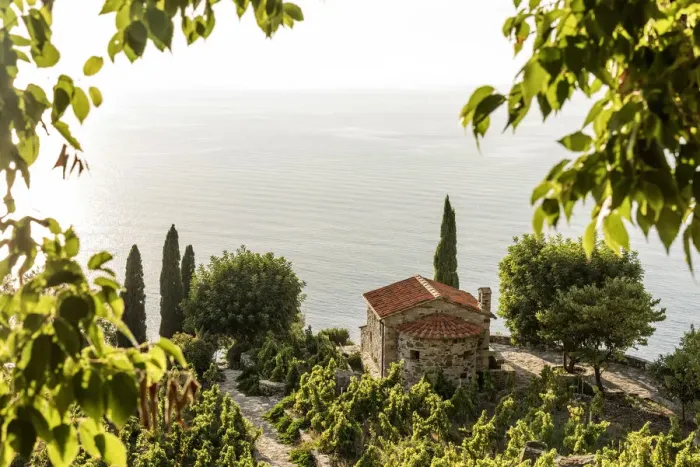 Framed Print : europe, Italy, Tuscany, Elba Island, on the west coast near to Chiessi