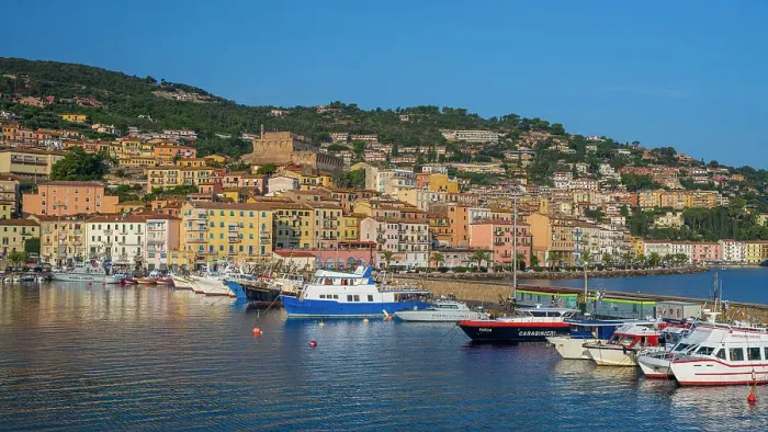 Framed Print : Europe, Italy, Tuscany. the harbour of Porto Santo Stefano Framed Print : Europe, Italy, Tuscany. the harbour of Porto Santo Stefano