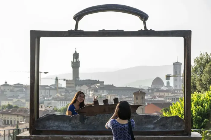 Framed Print : Europe, Italy, Tuscany. View from the giardino delle Rose over Florence Framed Print : Europe, Italy, Tuscany. View from the giardino delle Rose over Florence
