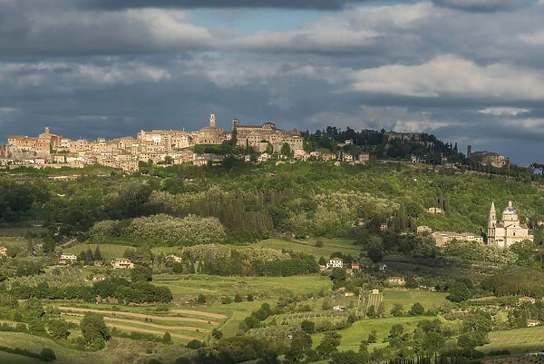 europe, Italy, Tuscany. a view of Montepulciano