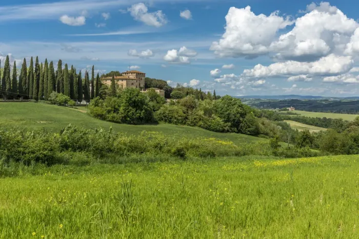 Framed Print : europe, Italy, Tuscany. View of villa di Tancredi Framed Print : europe, Italy, Tuscany. View of villa di Tancredi