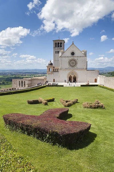 Europe, Italy, Umbria, Perugia. Basilica of St. Francis of Assisi with tau