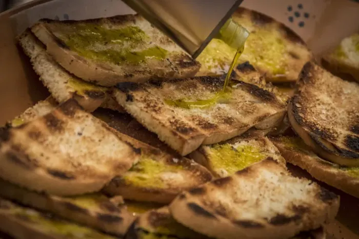 Framed Print : europe, italy, umbria. toasted bread with olive oil Framed Print : europe, italy, umbria. toasted bread with olive oil